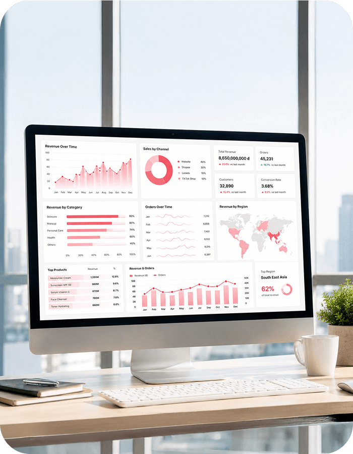 BI Dashboard cho quản lý hiệu suất bán hàng E-commerce